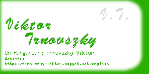 viktor trnovszky business card